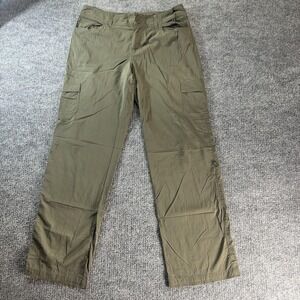 Patagonia Cargo Pants Womens 10 Green Nylon Hiking Outdoor Straight Leg Travel